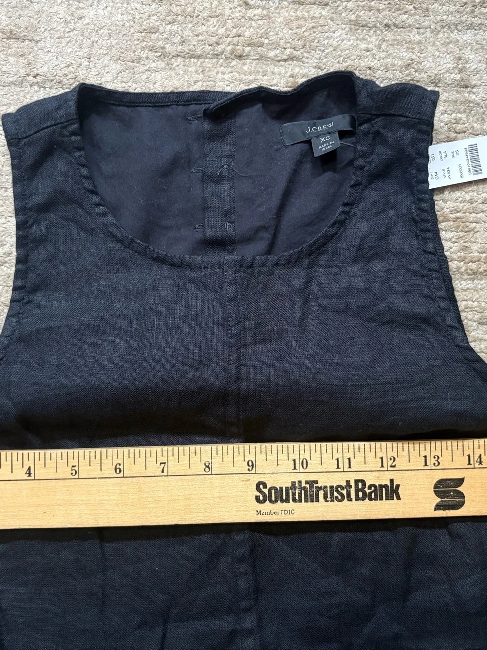 J. Crew Black Sleeveless Shift Dress